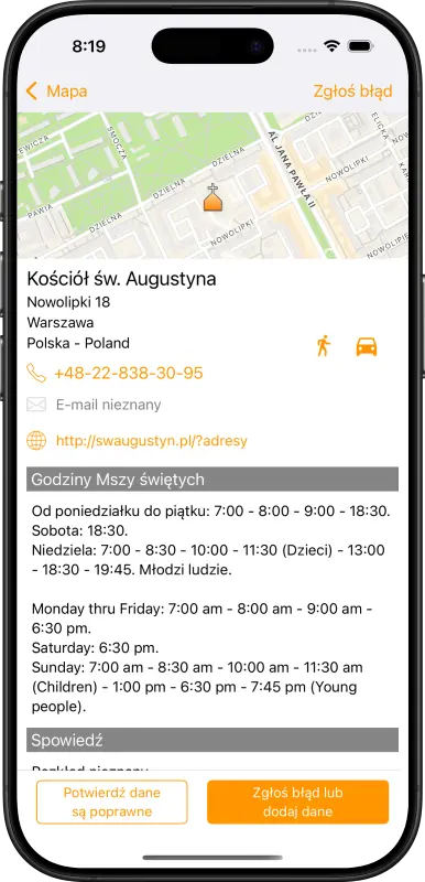 Godziny mszy - kościoły w mojej okolicy Godziny mszy - kościoły w mojej okolicy