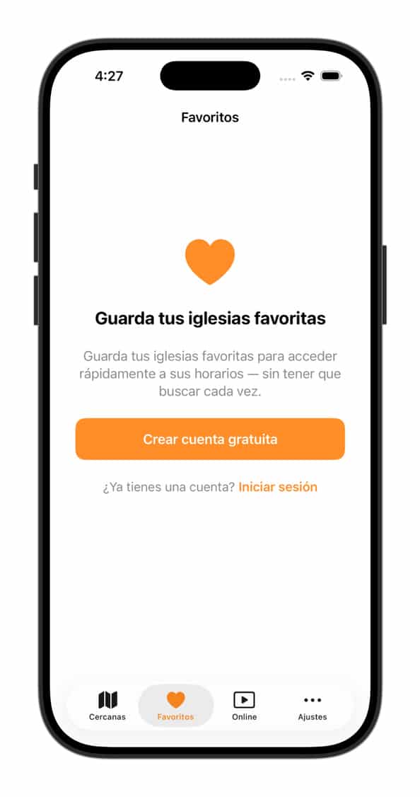 Guardar favoritos - App Horarios de Misa - Horarios de Misa